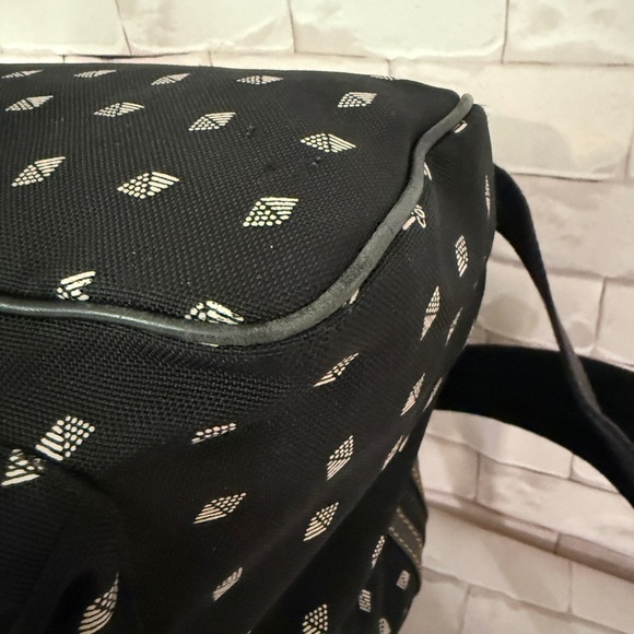 COACH Academy Backpack Travel Laptop Bag Dot Diamond Print Black Cordura - Picture 10 of 15